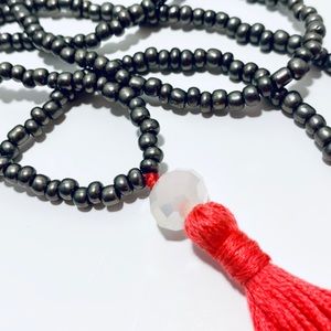 STIX+STONZ “Hot Coals” Tassel Necklace - Handmade